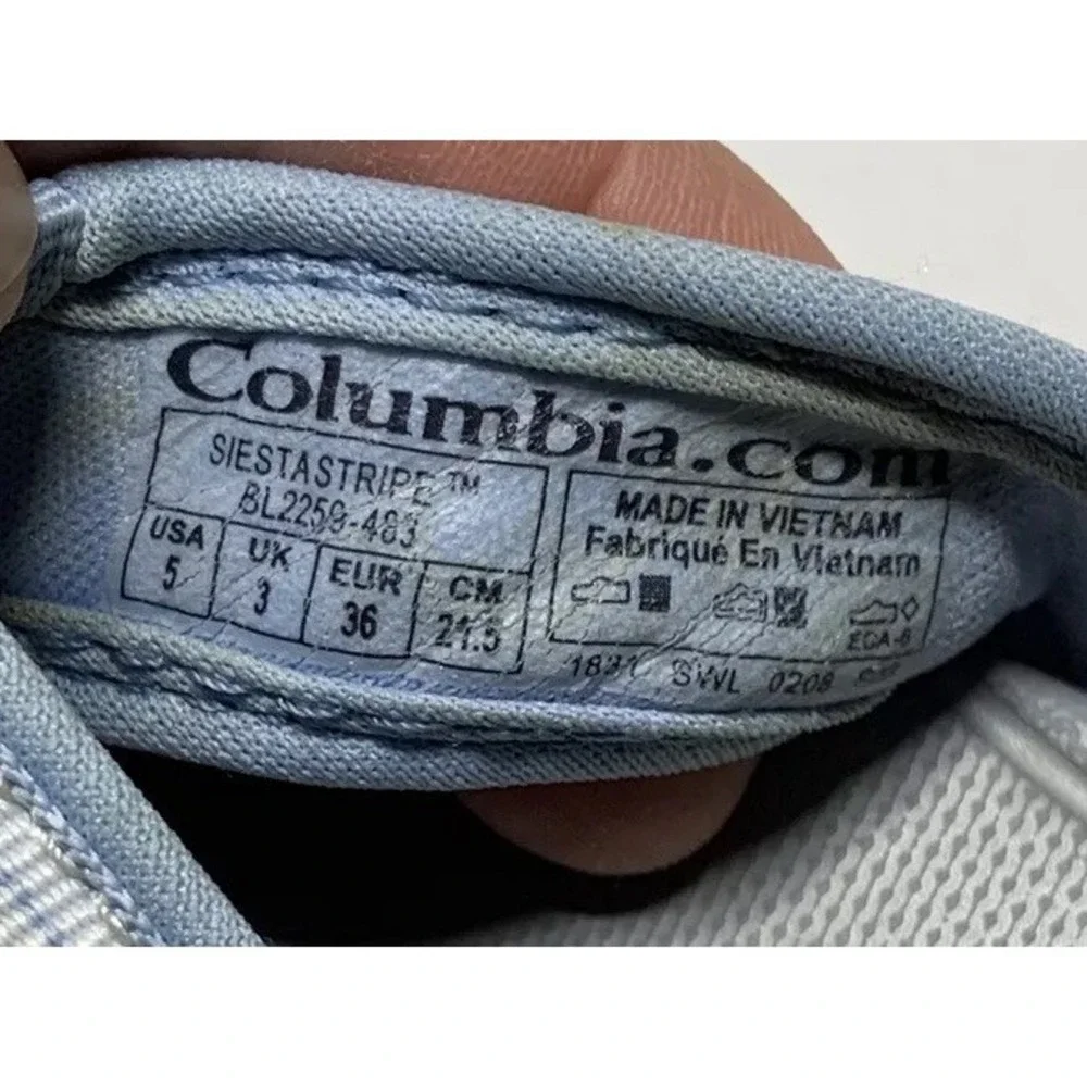 Columbia Womens Techlite Siesta Stripe Sandal Thong Flip Flop Sz 5 Beachy Casual